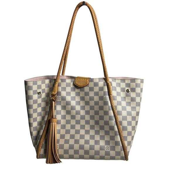 Louis Vuitton Damier Azur Propriano Tote Bag Rose Ballerine - Picture 3 of 8